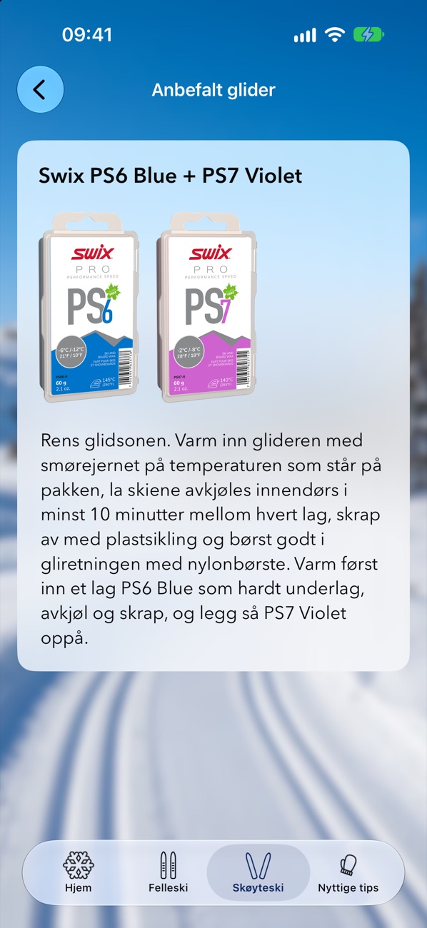 Anbefalt glider til skøyteski