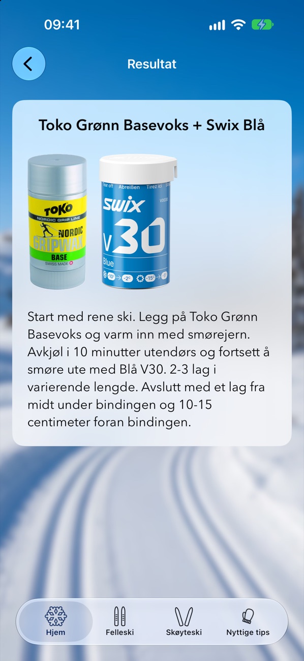Anbefalt festevoks med produkter og fremgangsmåte